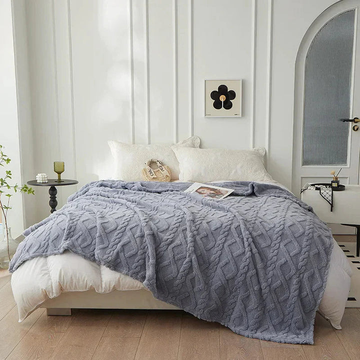 Doppelseitige Luxus Wolldecke für Komfort & Stil