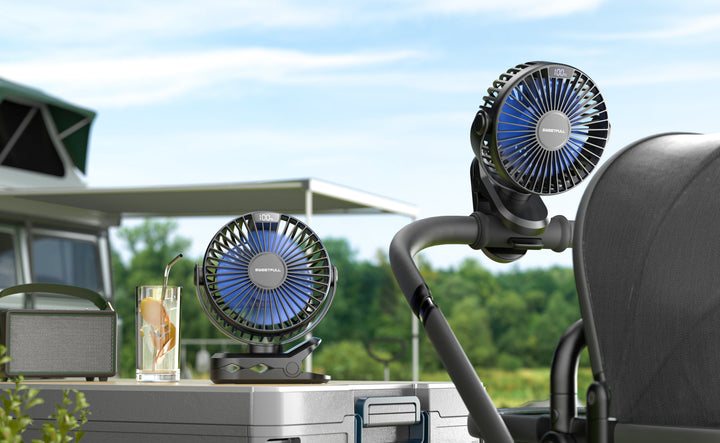 Tragbarer Clip-On Ventilator - Batteriebetriebener Kinderwagenventilator | Karnz