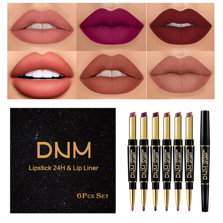 Karnz | 2-in-1 Dual-Lippenstift & Konturenstift | Matte Textur & Long-Lasting Finish | Hochpigmentiert & Wasserfest | 12 Farbvarianten für Präzisions-Makeup
