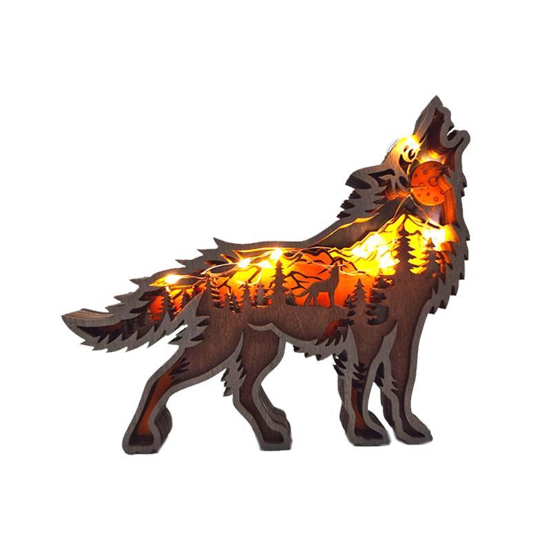 3D Hohle Holz Waldtier Ornament | Karnz