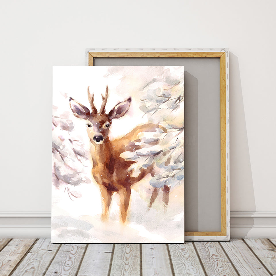 Junges, elegantes Reh – Leinwandbild