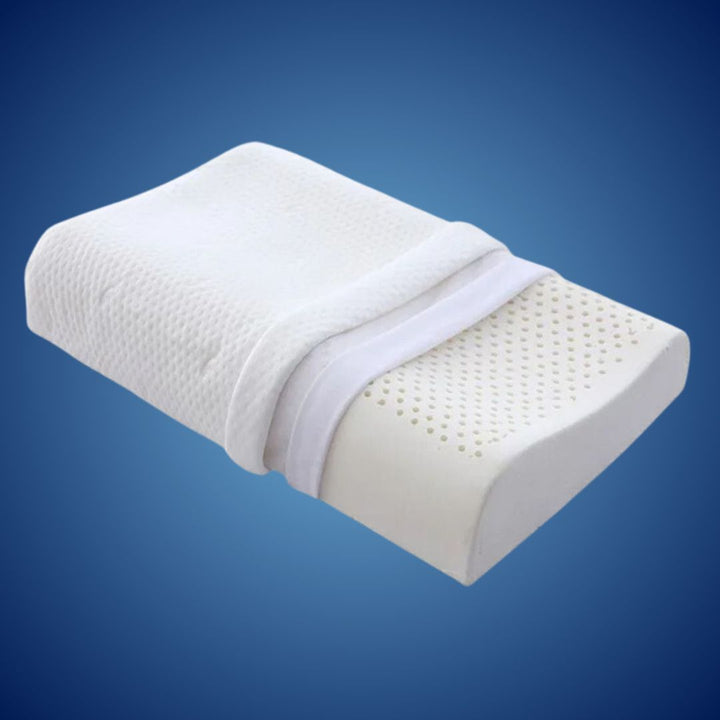 EcoNeck Comfort | 100% Naturkautschuk Orthopädisches Kissen - gegen Nackenschmerzen - Bequemes und Unterstützendes Kissen - Besserer Schlaf - Wellness Karnz