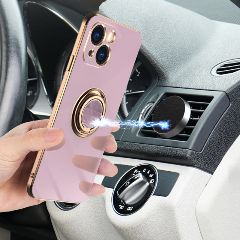 Plattiertes iPhone Case mit Ring | Karnz