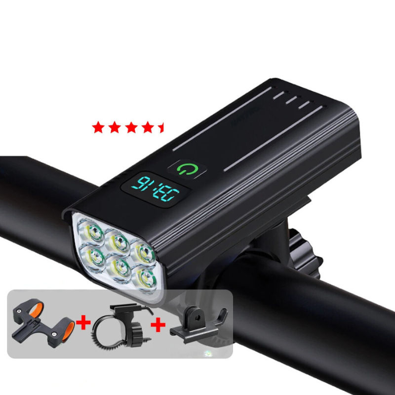 5000 Lumen USB-wiederaufladbare Fahrradlampe mit Halterungen