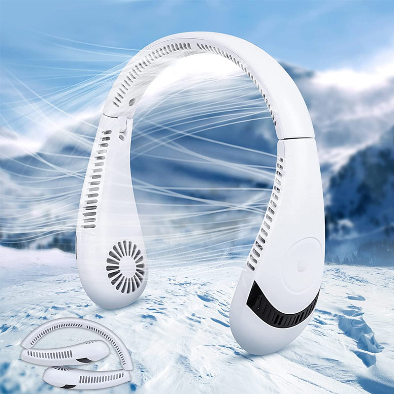 Wiederaufladbarer flügelloser tragbarer Halsventilator | Karnz