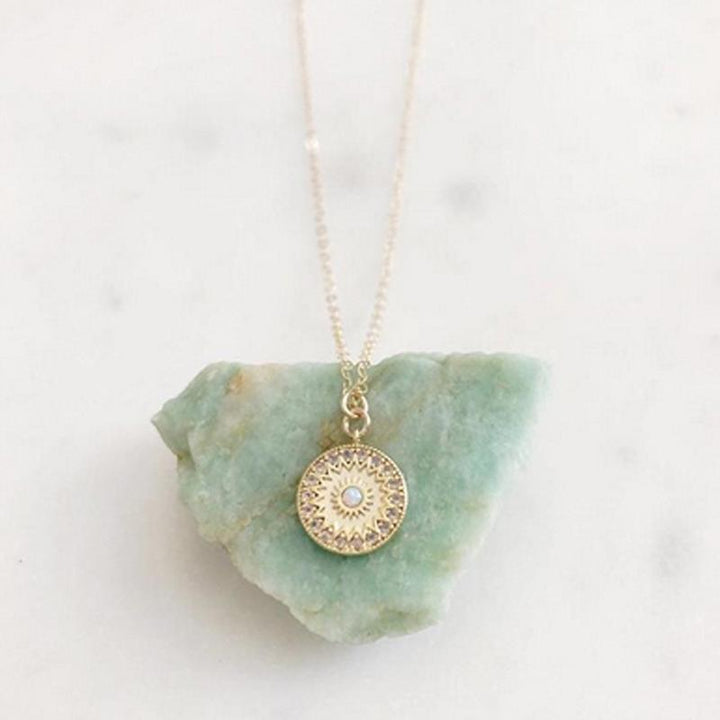 Moon & Sun Croissant Necklace | Karnz