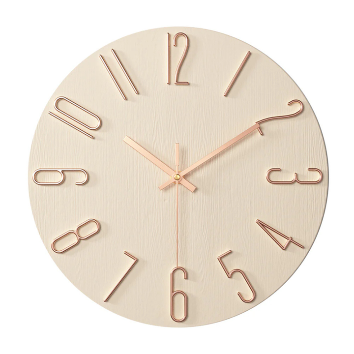 Moderne schwarze Wanduhr | 30 cm, geräuschloses, minimalistisches Design