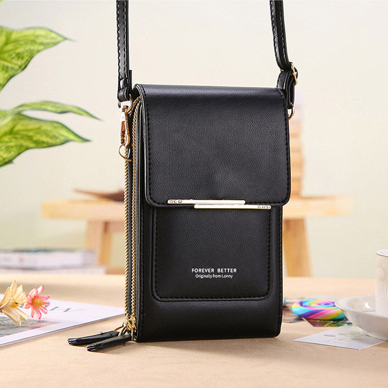 Anti-Diebstahl-Ledertasche mit Touchscreen | Karnz