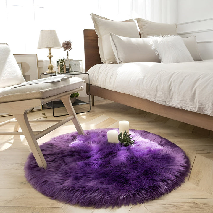 Runder Plüsch Schlafzimmer Boden Teppich | Karnz