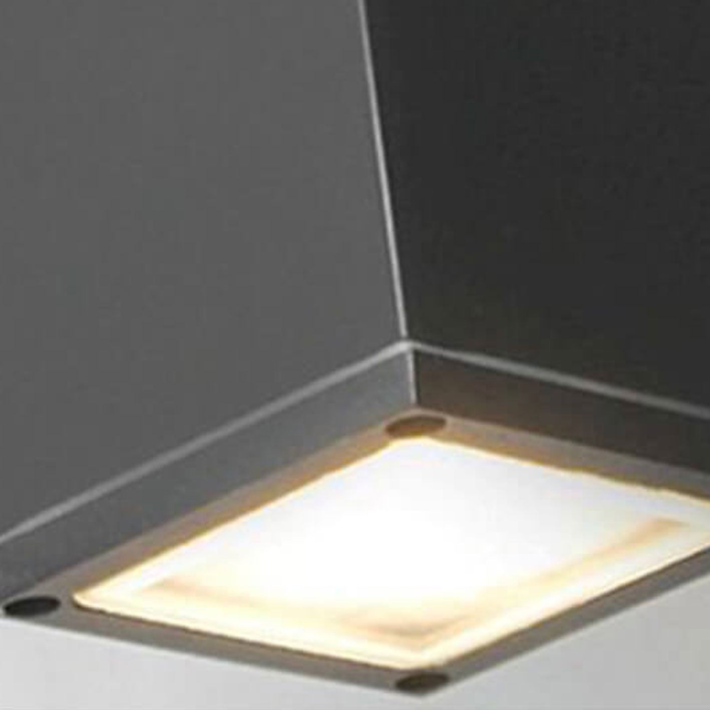 Moderner minimalistischer quadratischer Säulen-LED-leuchtender wetterfester Wandleuchten-Lampe | Karnz