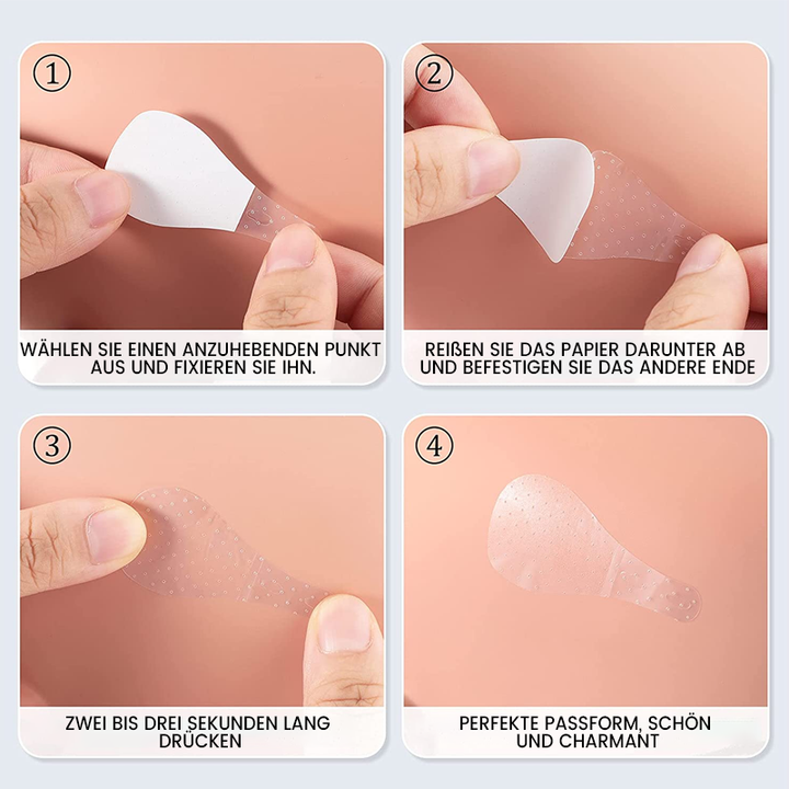 Karnz | Unsichtbare Facelift-Patches | 120er Vorratspack | Ultra-dünne 0,02mm Adhäsions-Technologie | Wasserfest & Hypoallergen | Mechanisches V-Shape Lifting | Transparent