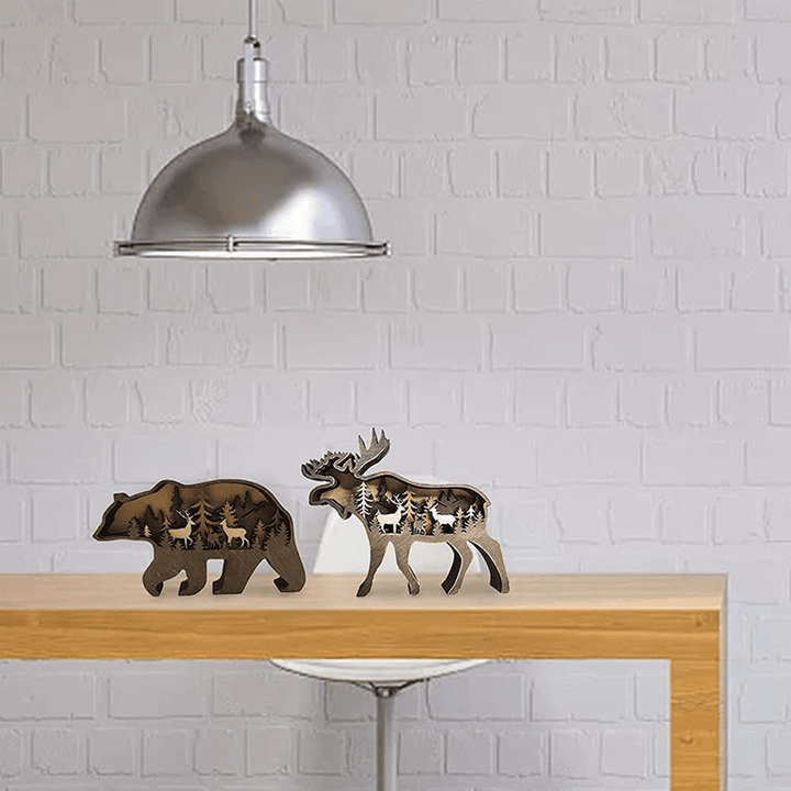 3D Kreatives Holz Tier Schnitzerei Handwerksgeschenk | Karnz