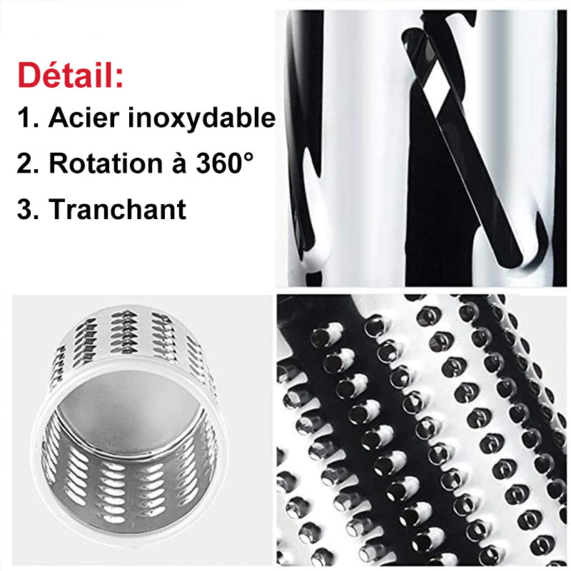 3-in-1 Rotary-Käse-Reibe Gemüseschneider | Karnz
