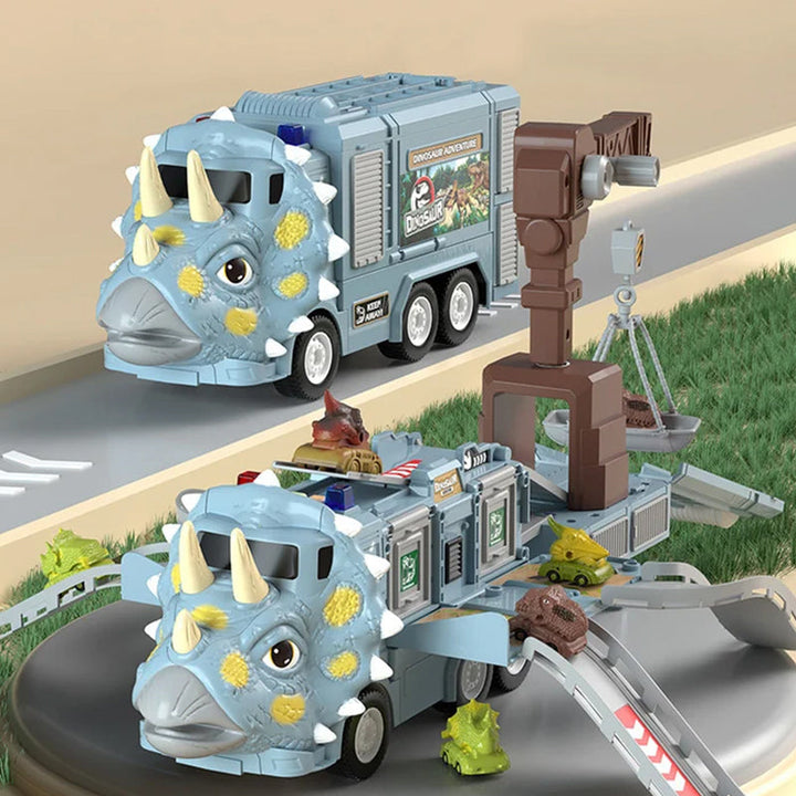 Neues Dinosaurier Transformations Ingenieur Lkw Schienen Spielzeugset Karnz
