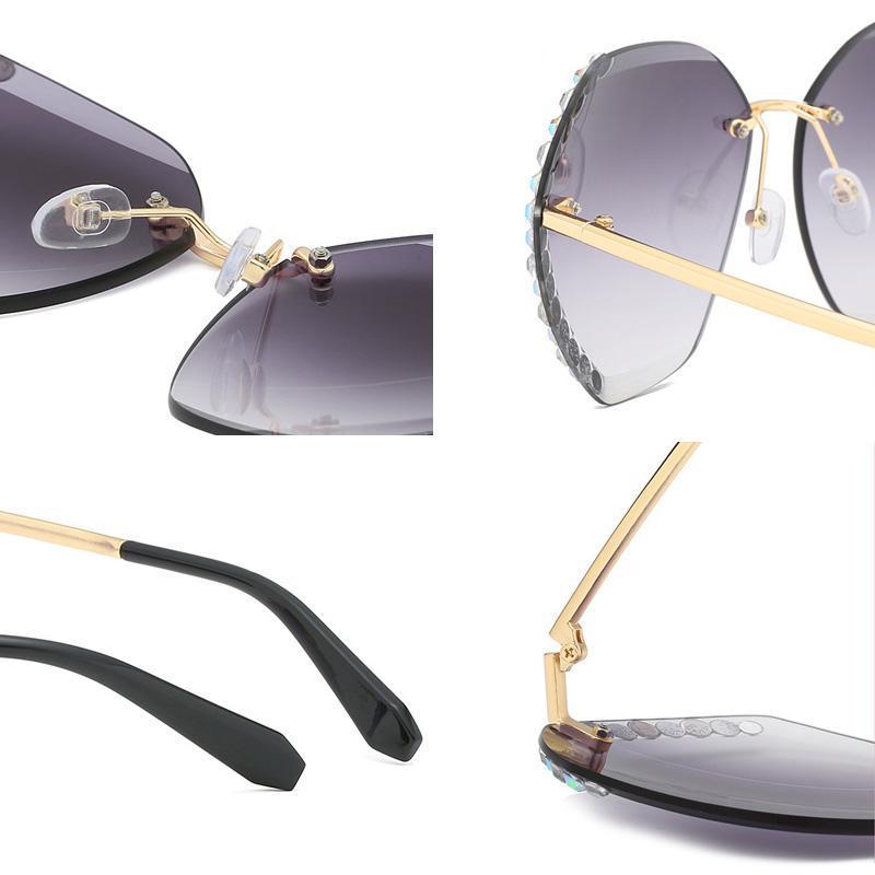 Randlose Sonnenbrille mit Kristall | Karnz