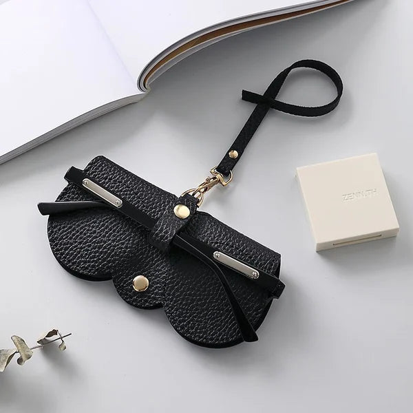 Weiche Leder-Sonnenbrillen-Tasche