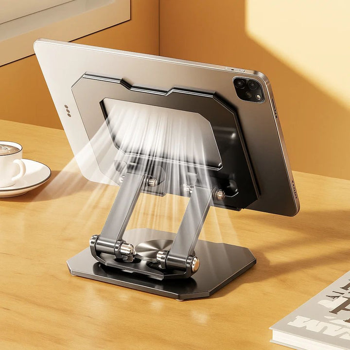 DeskEase | Verstellbarer Tablet-Ständer – Ergonomischer Komfort – Rutschfestes faltbares Design – Ideal für Arbeit, Studium, Reisen und Videoanrufe Karnz