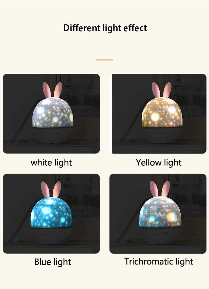 LED-Universum Sterne Bunny Projektor Nachtlicht | Karnz