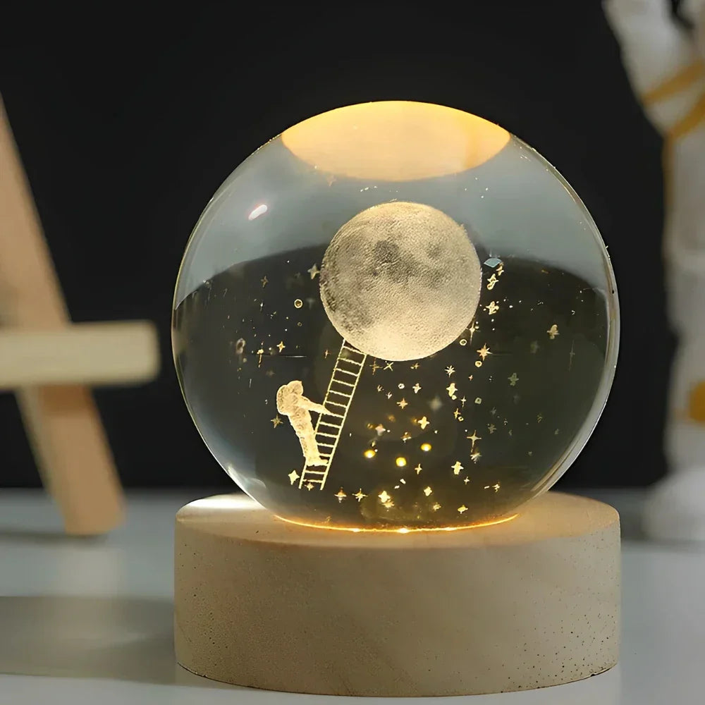 Karnz | LED-Nachtlicht mit 3D-Kristallkugel