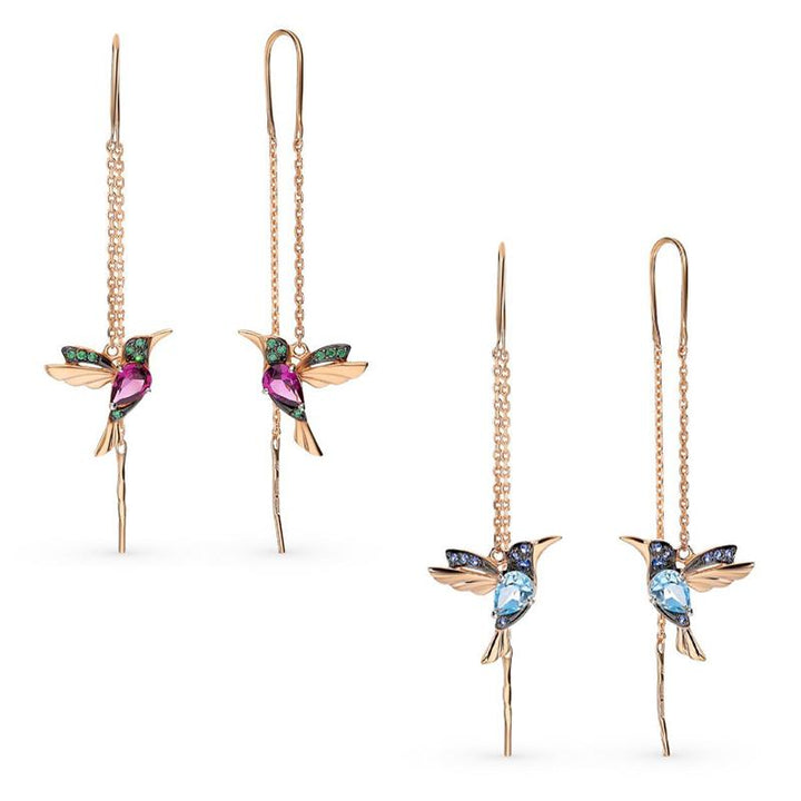 Sandsberg elegante Kolibri Strass Ohrstecker