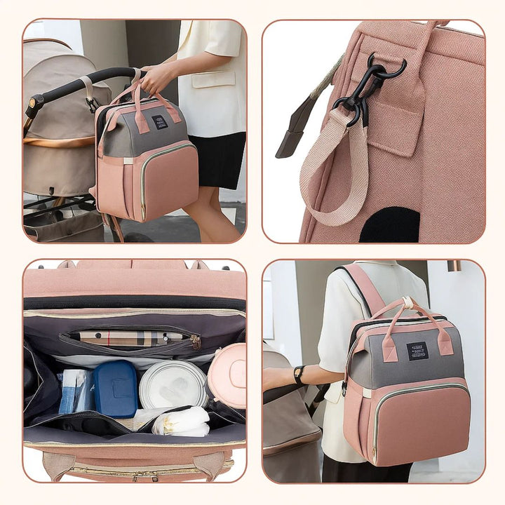 BabyVoyage | Faltbares Reisebett für Babys – Wasserdichtes Design – USB-Ladeanschluss – Ideal für Eltern unterwegs Karnz