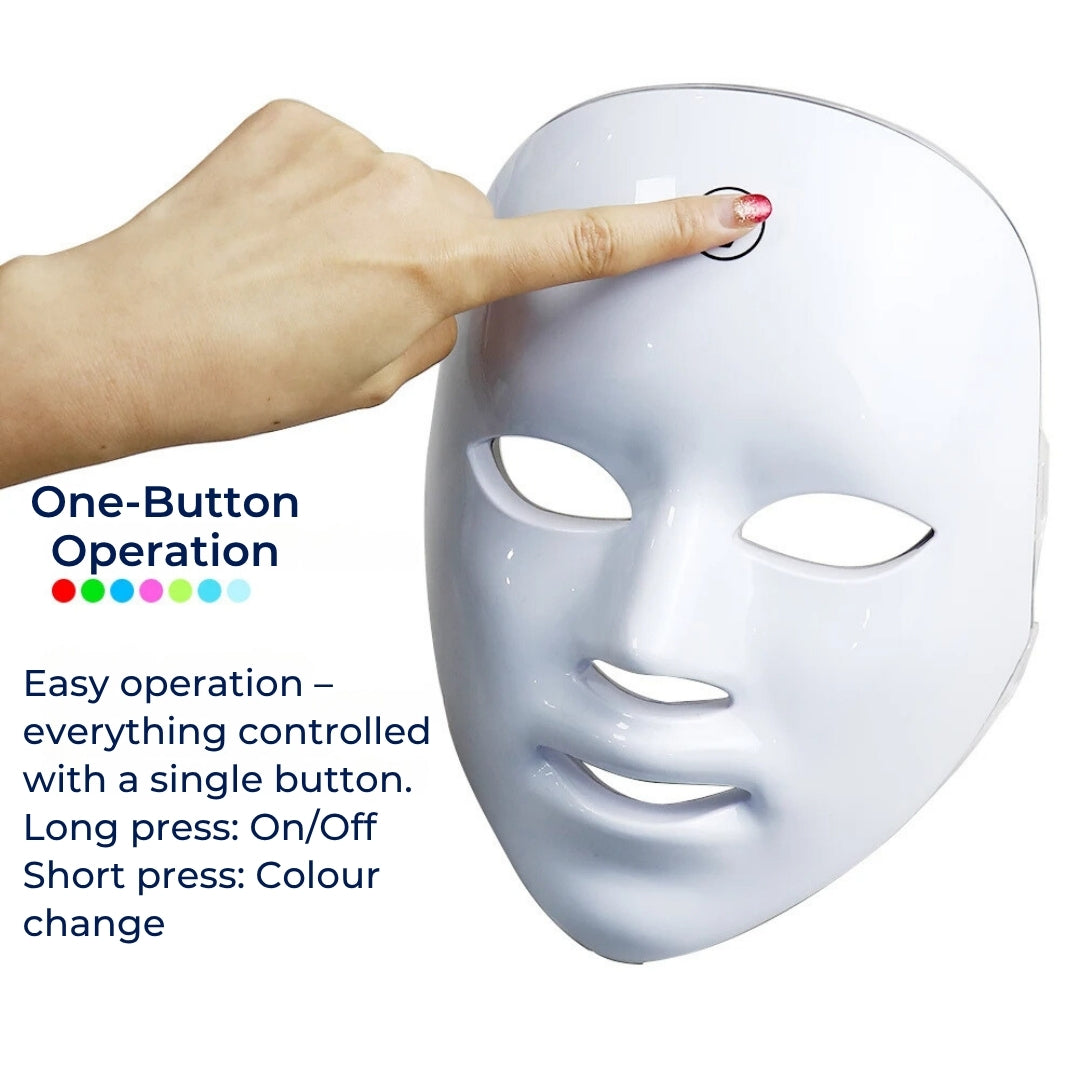 GlowSkin Pro LED-Lichttherapie-Maske | Stimuiert Kollagen - Reduziert Falten - Verbessert die Hautstruktur - Lindert Rötungen Névosa