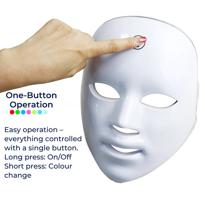 GlowSkin Pro LED-Lichttherapie-Maske | Stimuiert Kollagen - Reduziert Falten - Verbessert die Hautstruktur - Lindert Rötungen Névosa