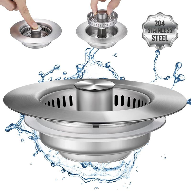 Upgrade 3-in-1 Küchenspüle Abfluss Sieb | Karnz