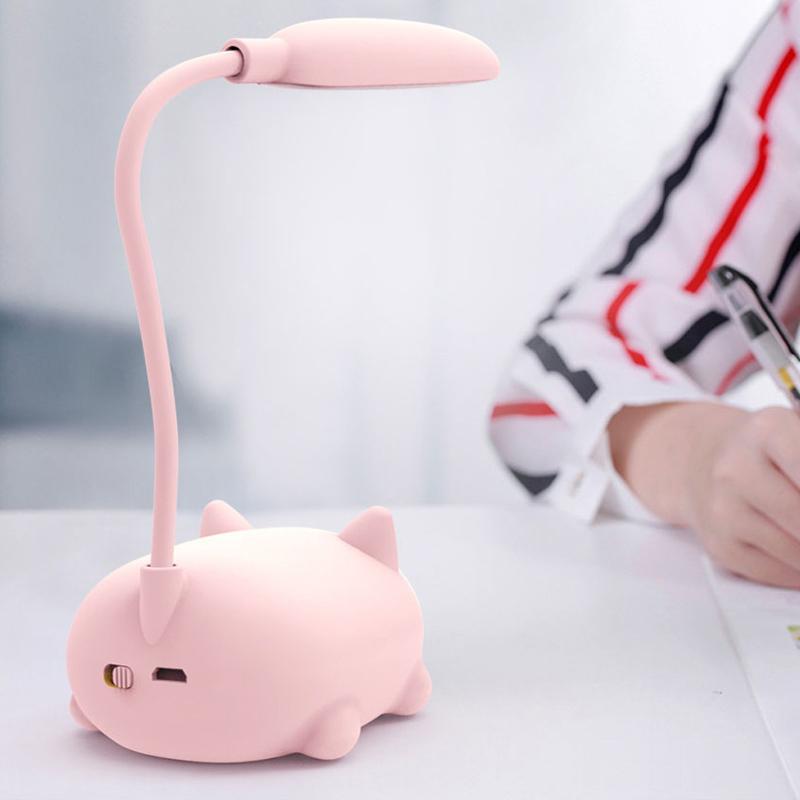 Mini Cartoon Cat LED Augen Schutz Leselampe USB Wiederaufladbare Schreibtischlampe | Karnz