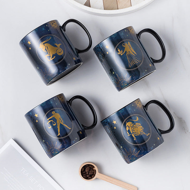 12 Konstellationen Tasse Kobalt Blau Keramik Kaffeetasse | Karnz