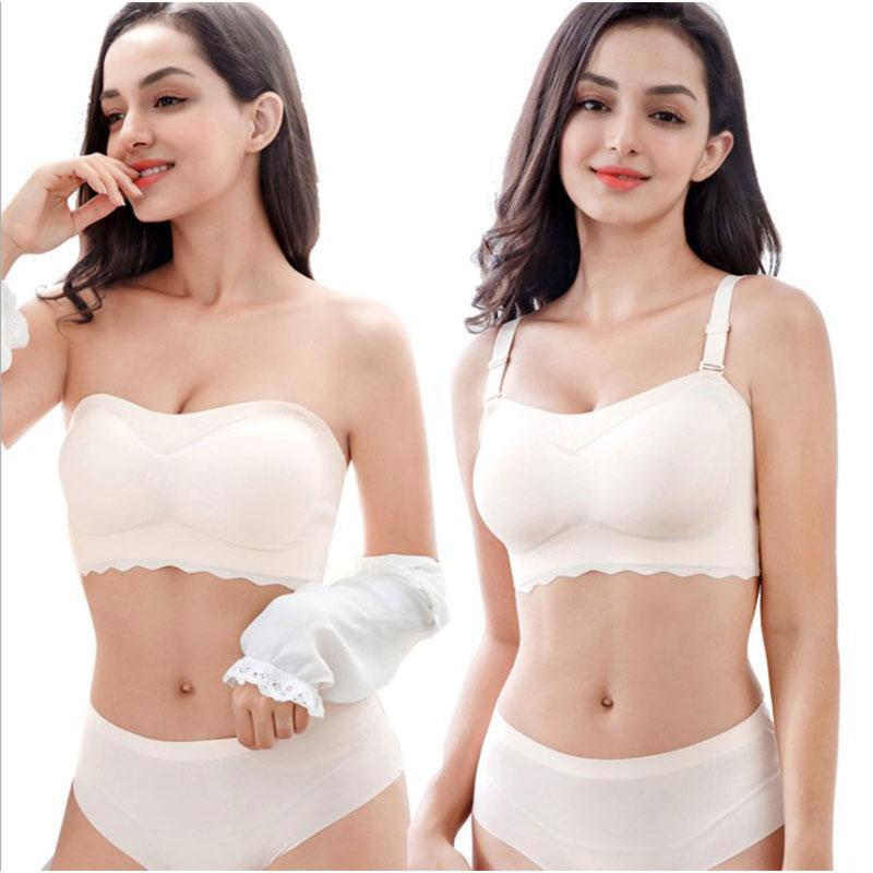 Karnz | Frauen Sexy trägerloser BH unsichtbare Push-Up-BHs