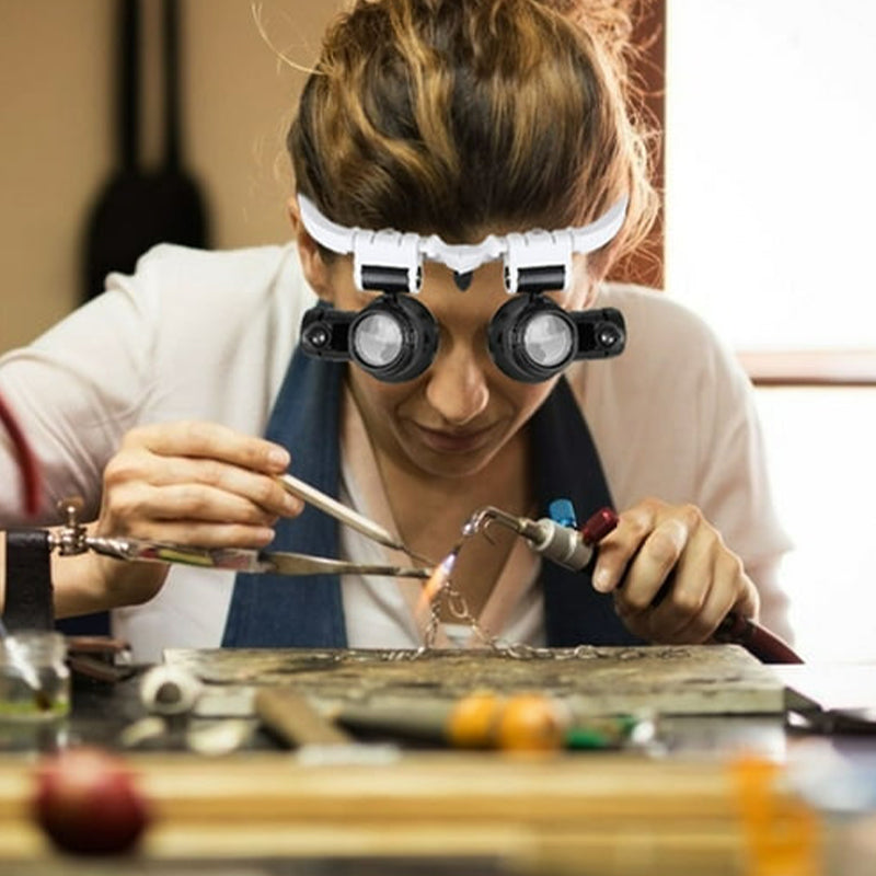 Karnz | Vergrößerungsgläser mit LED-Lampen für doppelte Augen
