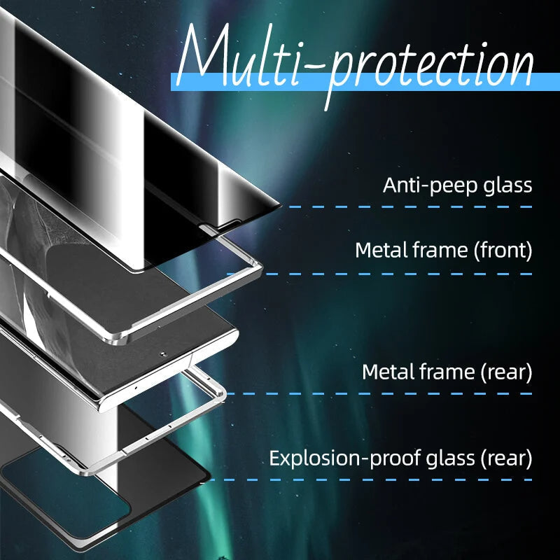 Sandsberg | Magnetische Samsung-Glashülle | Doppelseitiges Gehärtetes Glas
