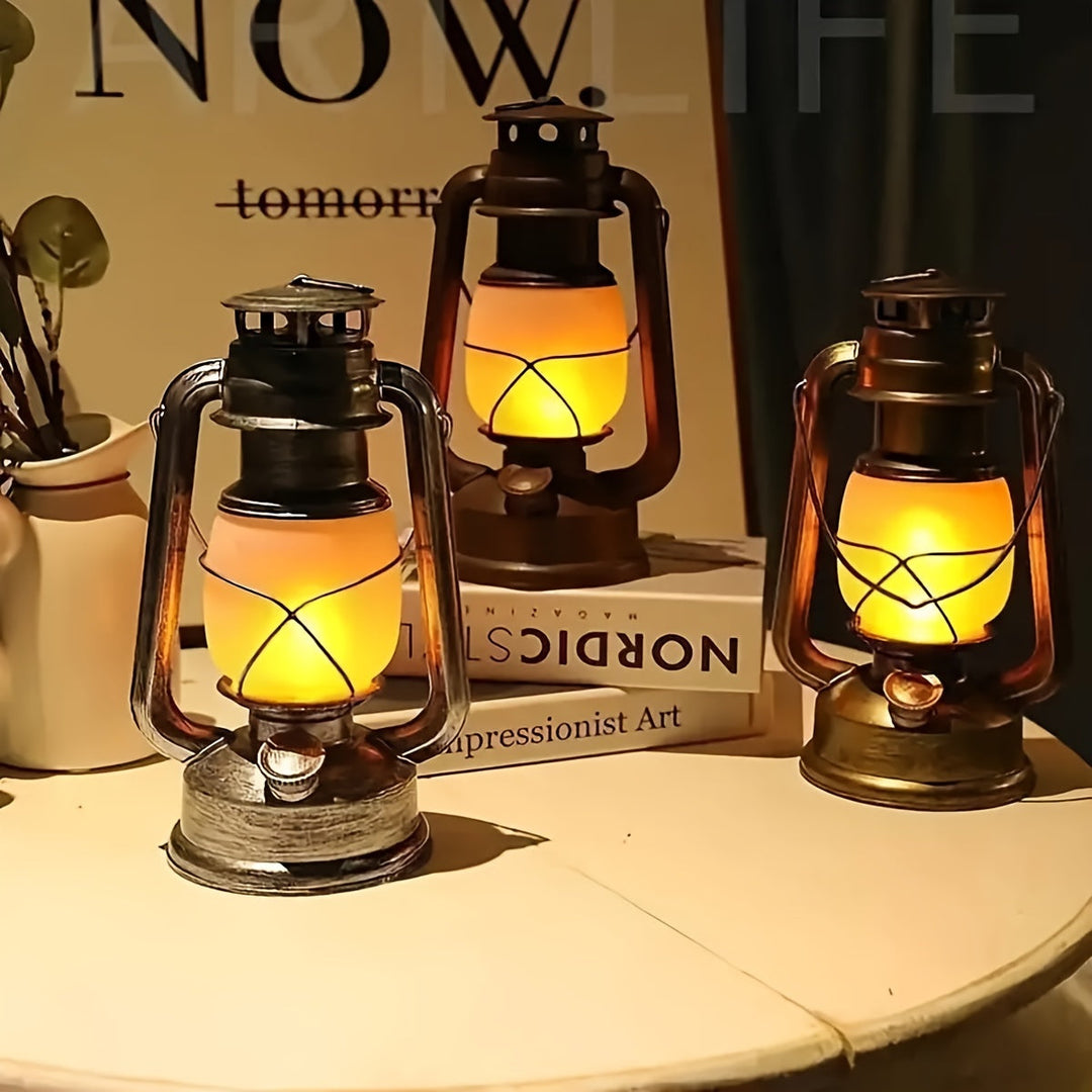 RetroGlow Laterne – Vintage LED Laterne mit Flammenlichteffekt | Karnz