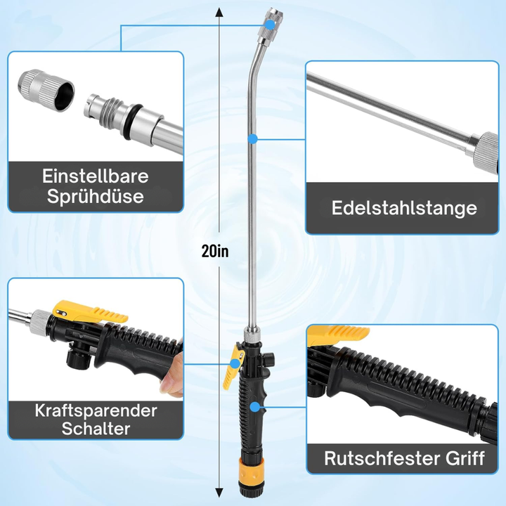 AquaForce 2-in-1 Hochdruckwasserpistole — Mach Schluss mit Schmutzstress und genieße mühelose Glanzmomente! | Karnz