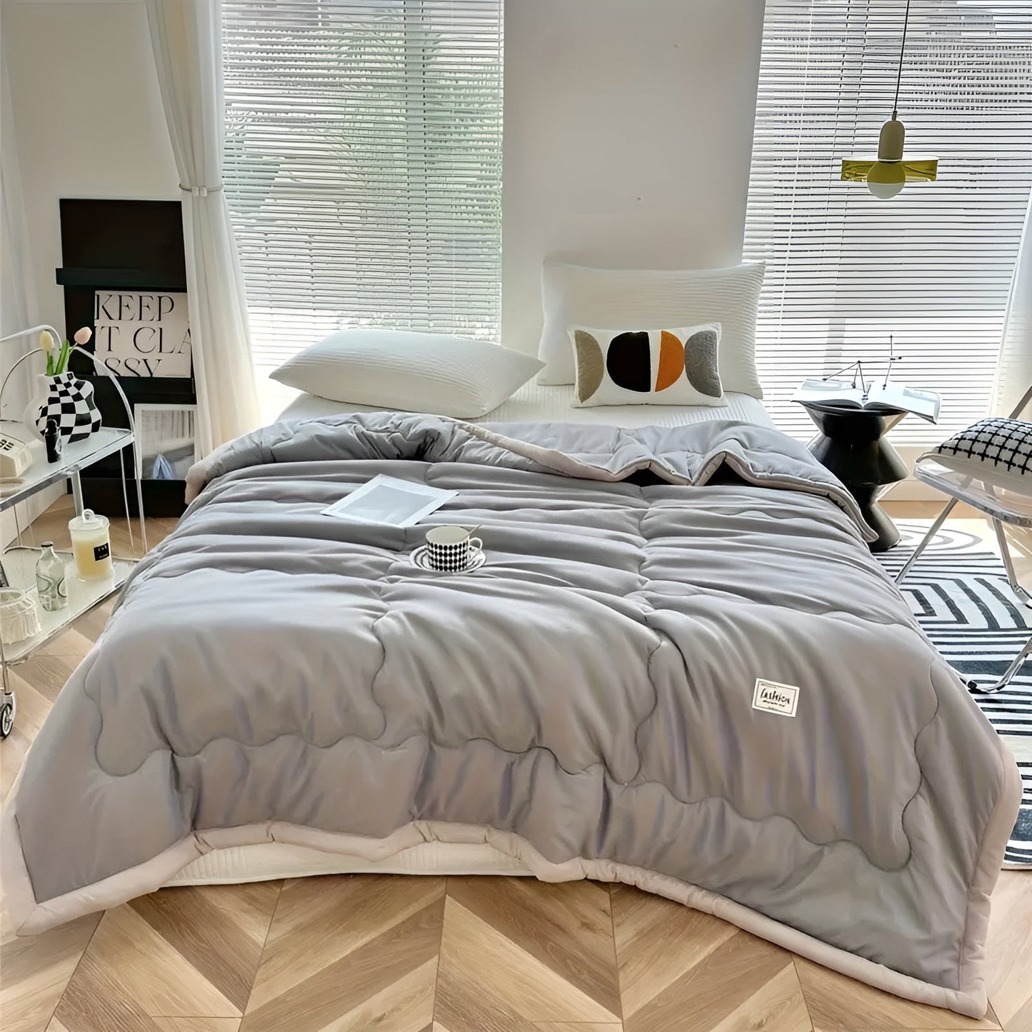 Leichte Tagesdecke für den Sommer – Atmungsaktiv & Vielseitig | Für Sofa, Bett & Reisen | Karnz