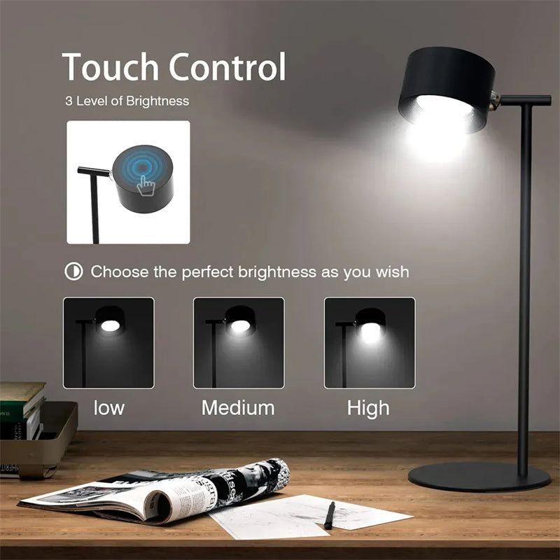 Berührungsempfindliche LED-Tischlampe mit magnetischem Sockel. | Karnz