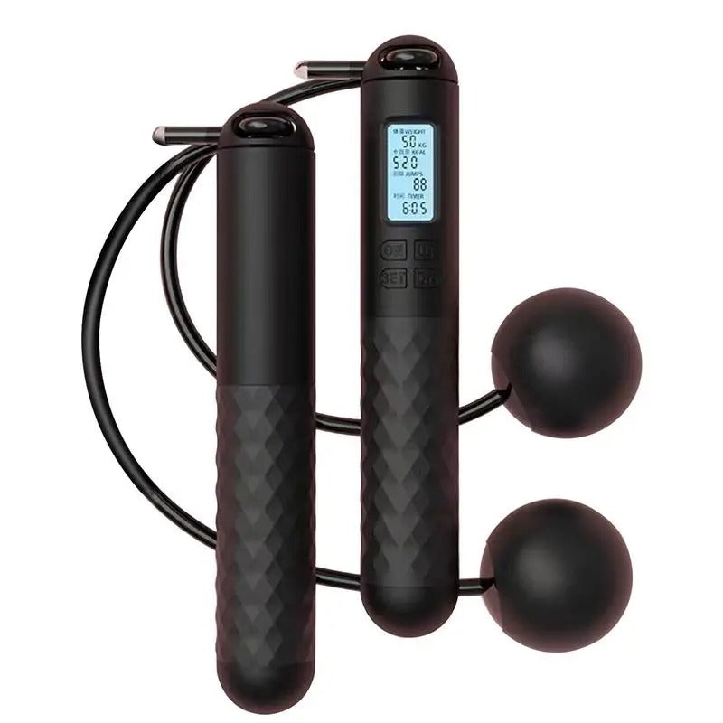 Kabelloses Springseil mit Zähler – Beschwerte Griffe für Home-Cardio-Workouts | Karnz