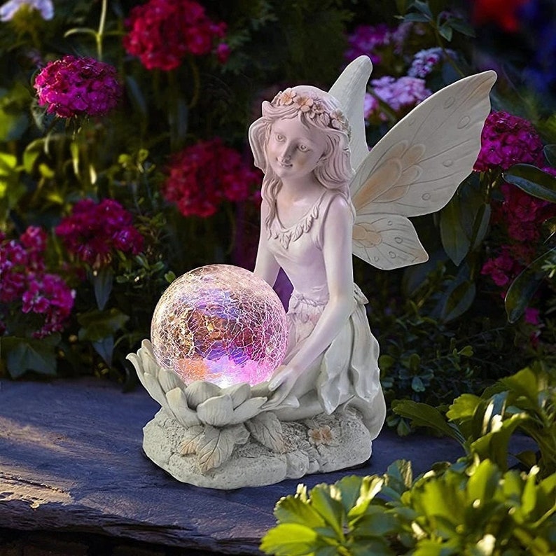 Hausgarten-Solarenergie-Dekoration Feenstatue
