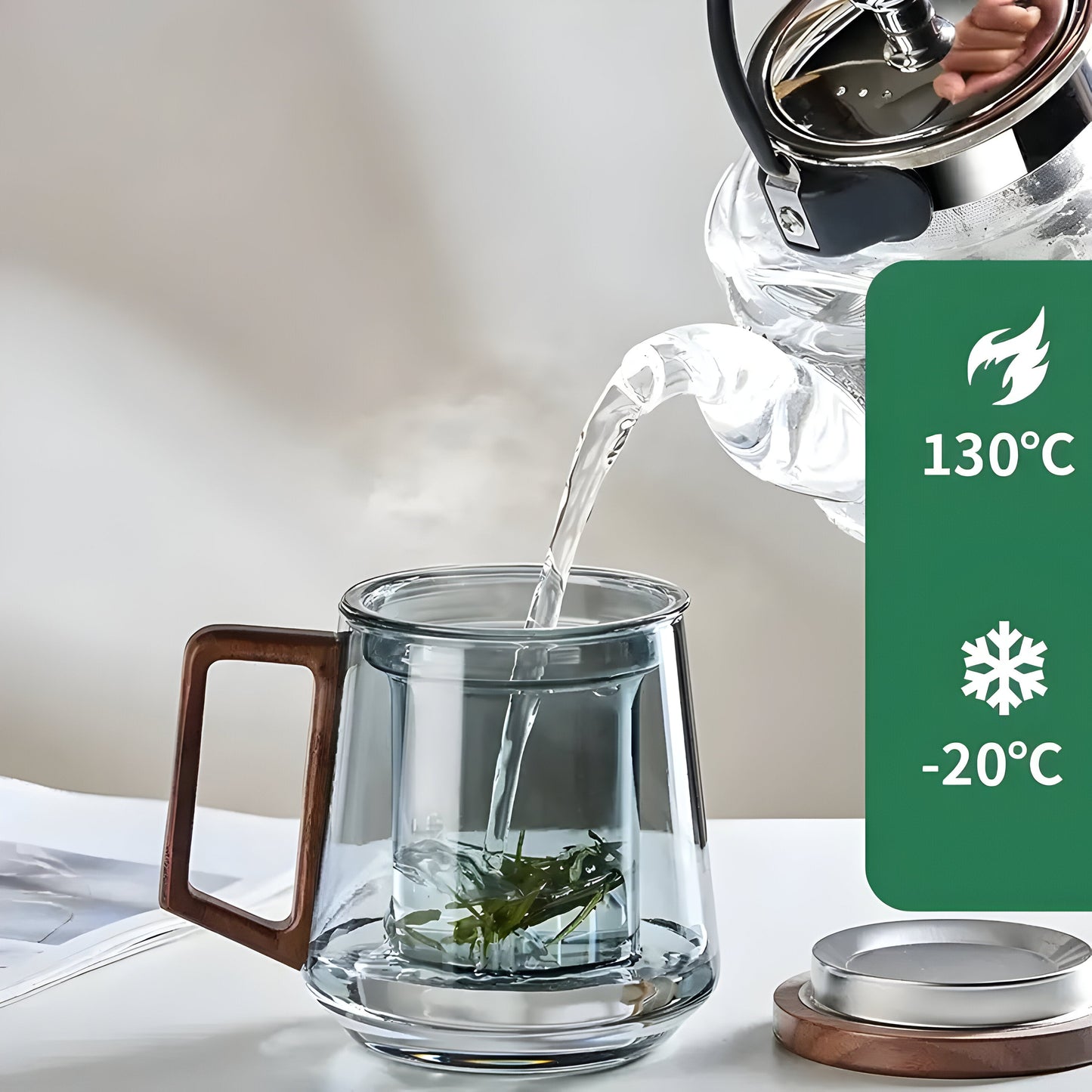 ArtisanBrew Cup – Hitzebeständige Teetasse aus Glas