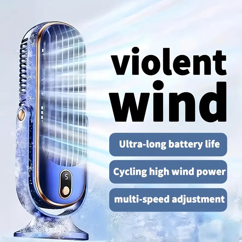 Tragbarer Mini-Luftkühler mit USB-Ladung – 5 Geschwindigkeiten & 720° Drehung | Karnz