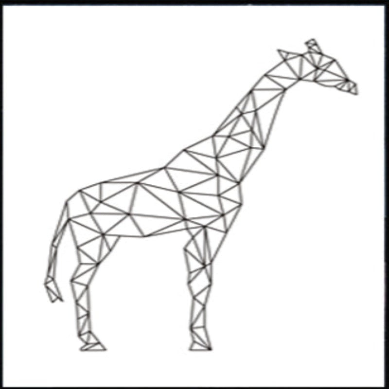 Minimalistische Giraffengeometrie - Leinwanddruck