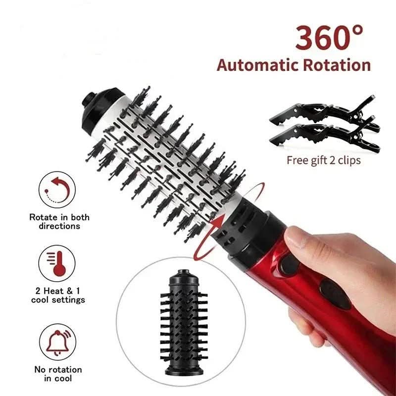 Elektrischer 3-in-1-Haarstyler mit Föhn-, Bürsten- und Lockenstabfunktion