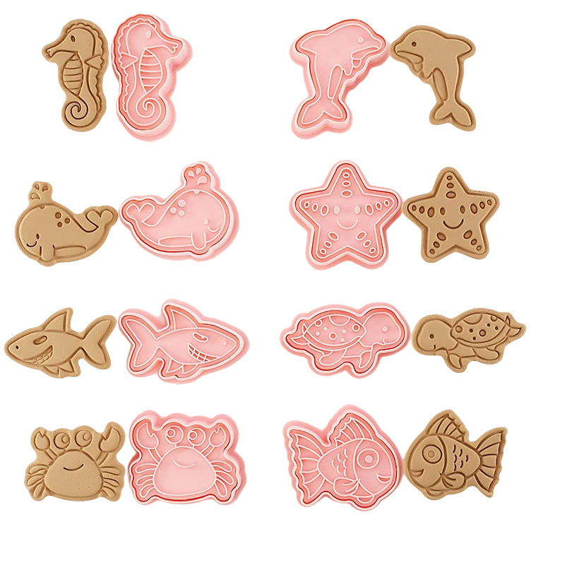 8pcs 3D Cartoon Ausstecher Pressform Keksstempel Set | Karnz