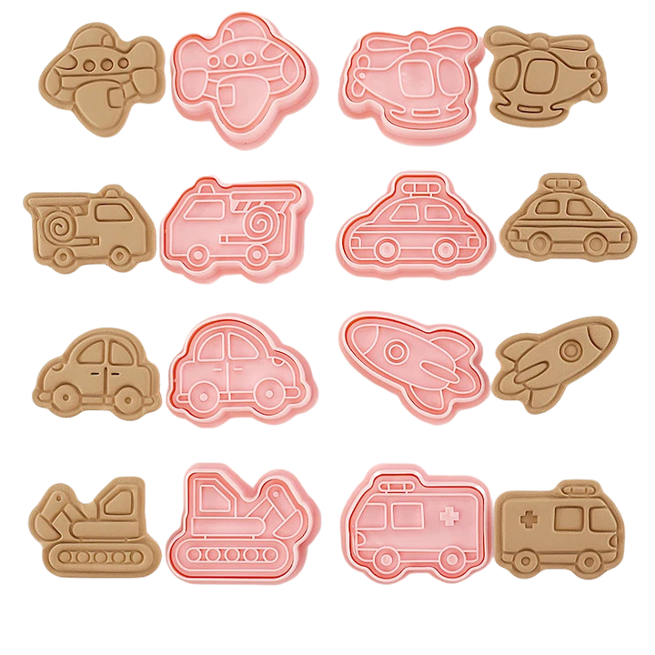 8pcs 3D Cartoon Ausstecher Pressform Keksstempel Set | Karnz