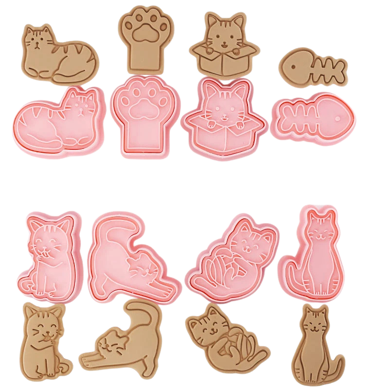 8pcs 3D Cartoon Ausstecher Pressform Keksstempel Set | Karnz