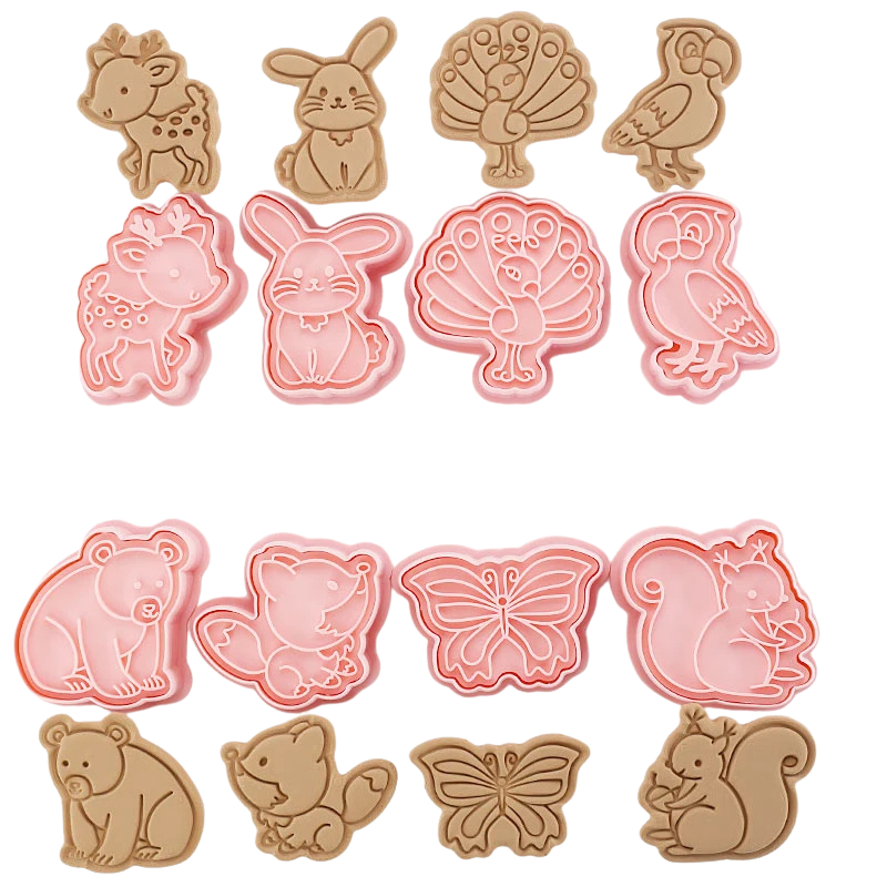 8pcs 3D Cartoon Ausstecher Pressform Keksstempel Set | Karnz