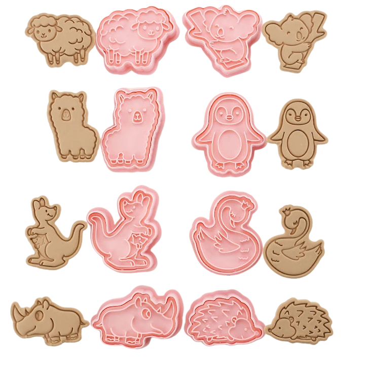 8pcs 3D Cartoon Ausstecher Pressform Keksstempel Set | Karnz