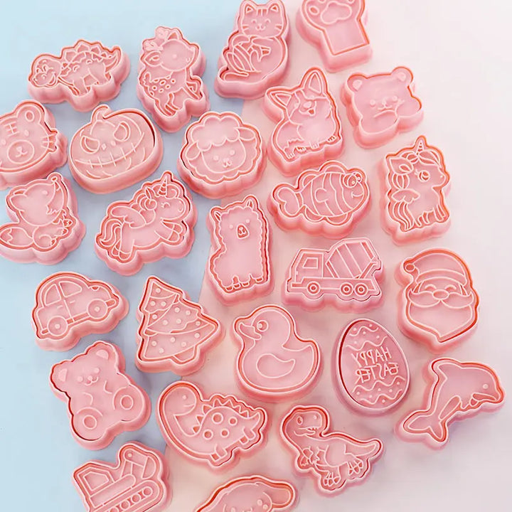 8pcs 3D Cartoon Ausstecher Pressform Keksstempel Set | Karnz