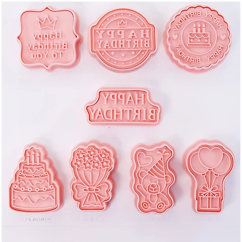 8pcs 3D Cartoon Ausstecher Pressform Keksstempel Set | Karnz